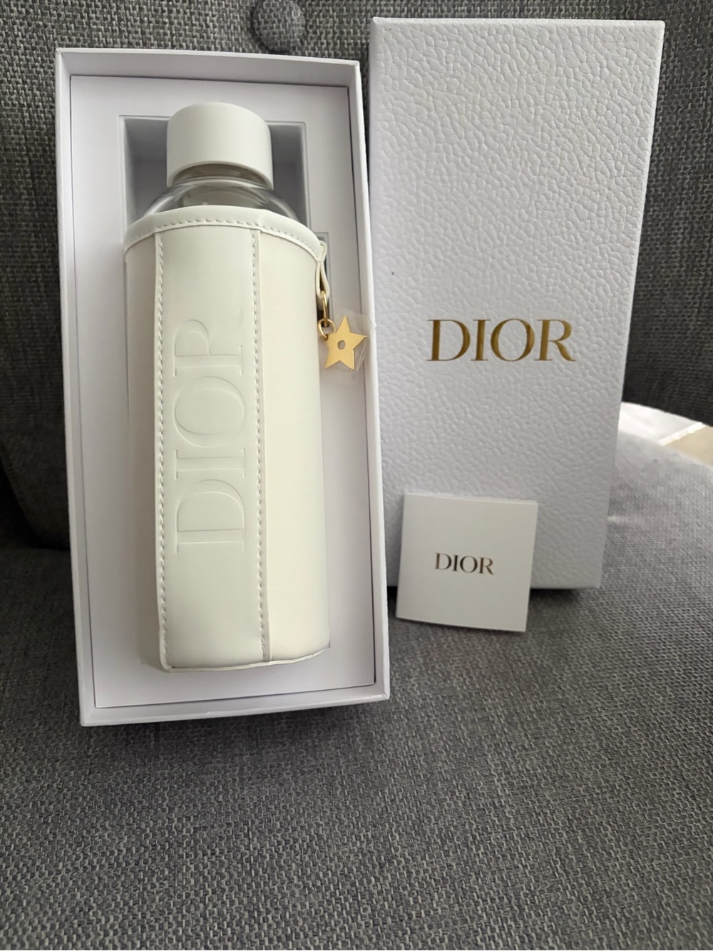 Dior white VIP water bottle